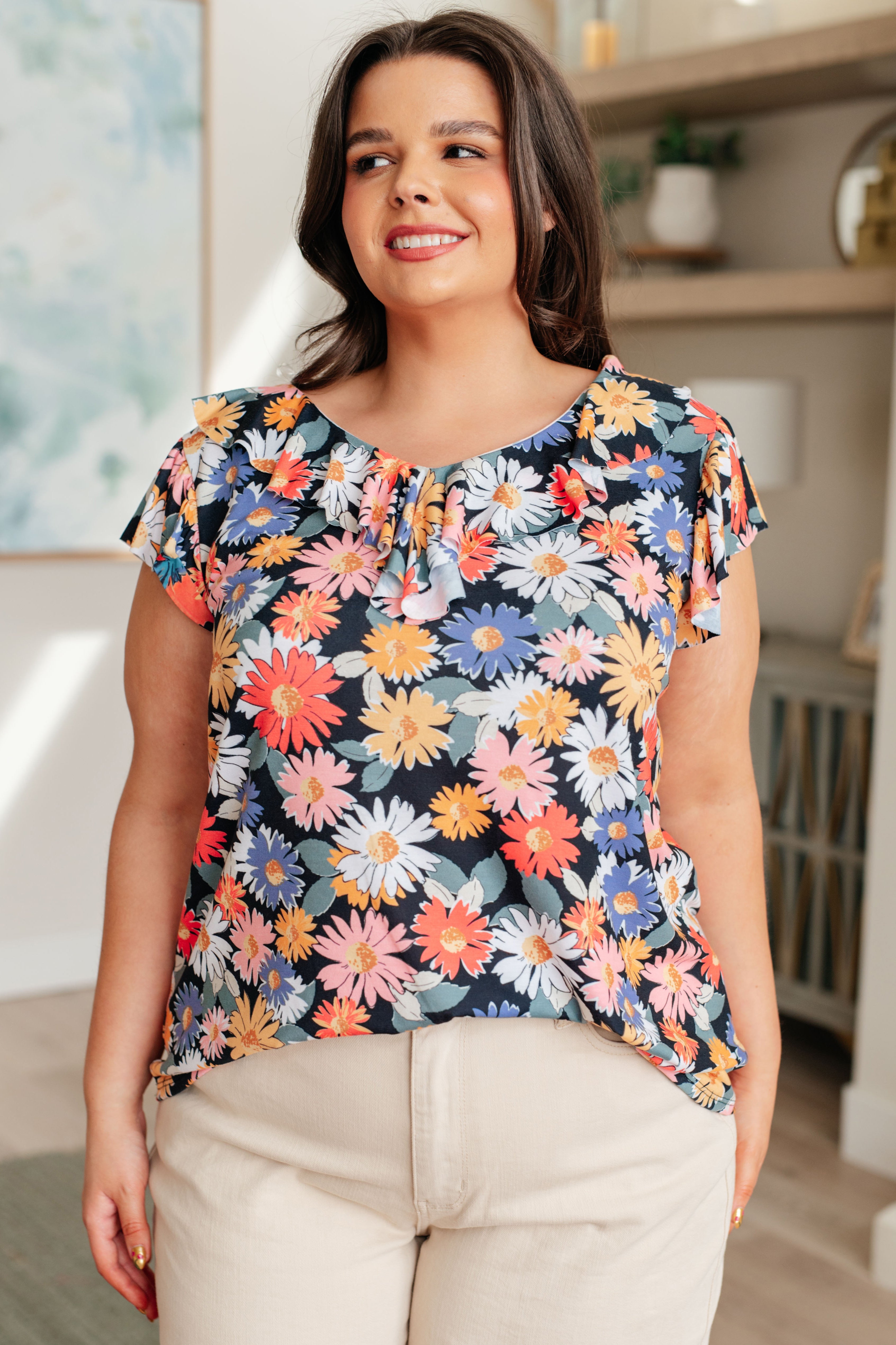 Floral Print Women's Blouse - Elegant Floral Top for Spring & Summer | Perfect for Casual Outings, Office Wear & Date Nights