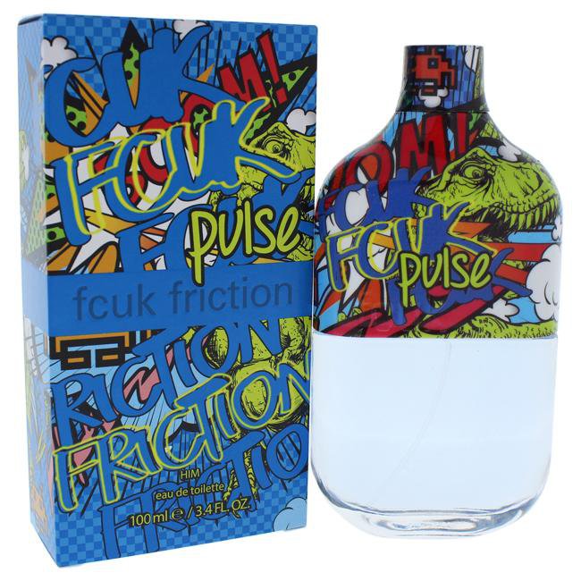 FCUK Friction Pulse Cologne for Men - Long Lasting Fresh Scent, Eau De Toilette Spray - Perfect for Daily Wear, Date Night & Office Use
