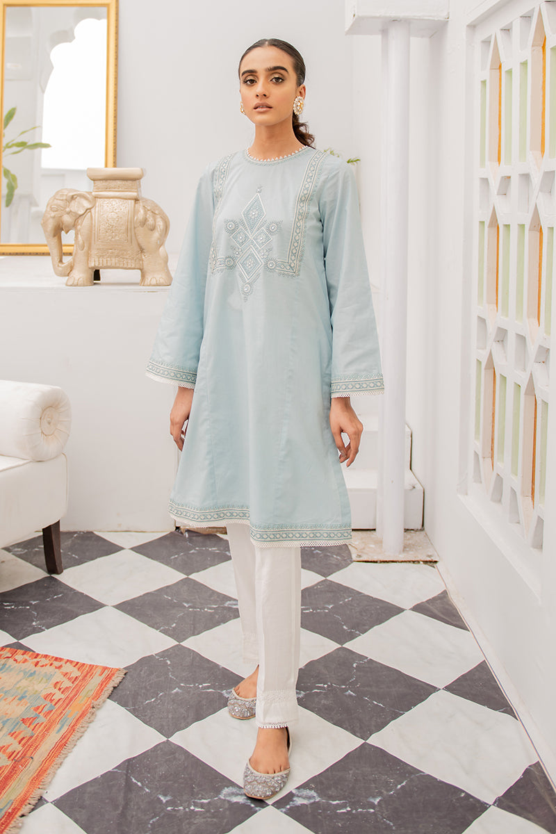 Beryl Murk Embroidered Shirt for Women - Stylish Floral Design Casual Blouse - Perfect for Office, Date Night & Summer Outfits