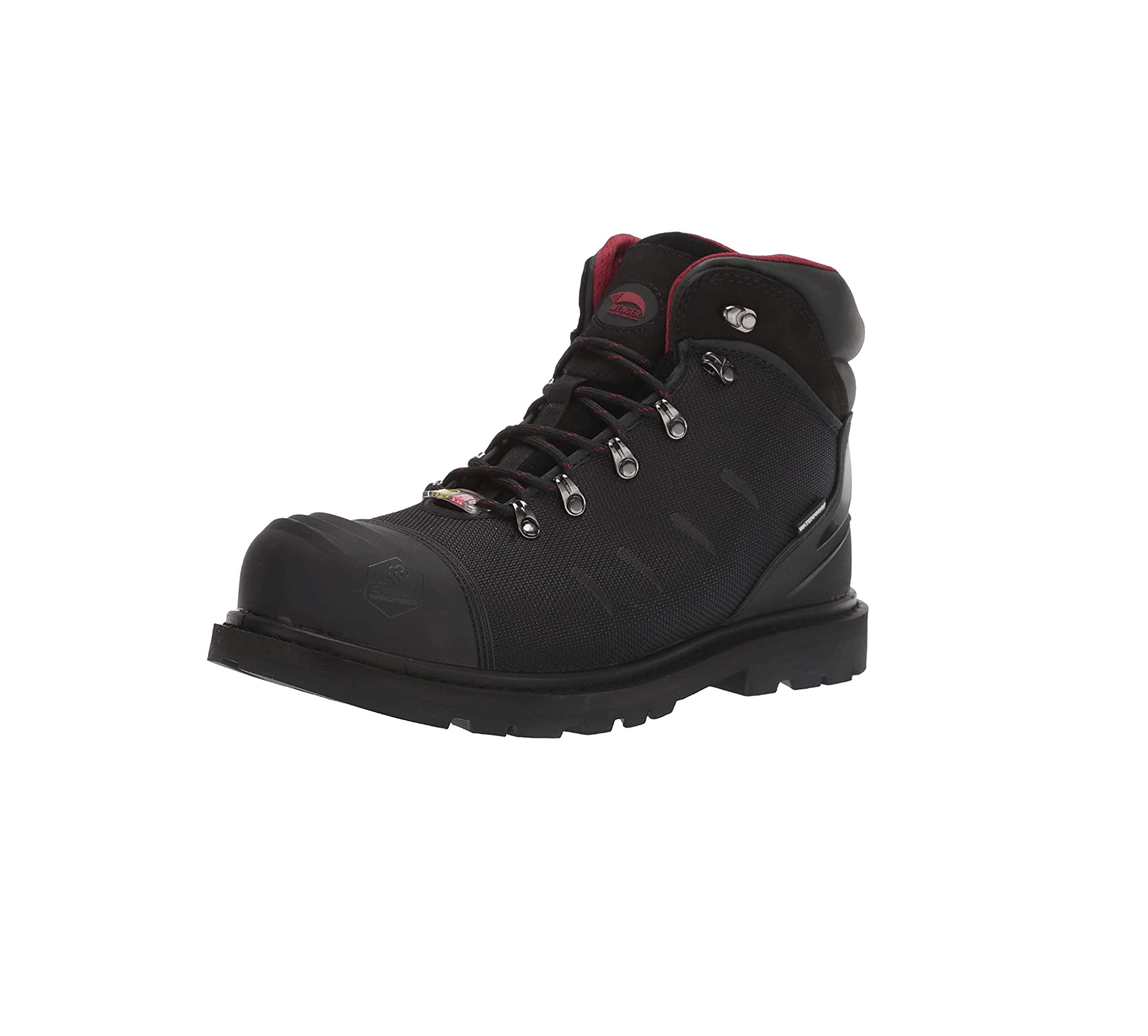 Avenger Men's Carbon Nanofiber Work Boots - Size 6 with Steel Toe & Hammer Protection - Durable Safety Shoes for Construction, Warehouse & Outdoor Work