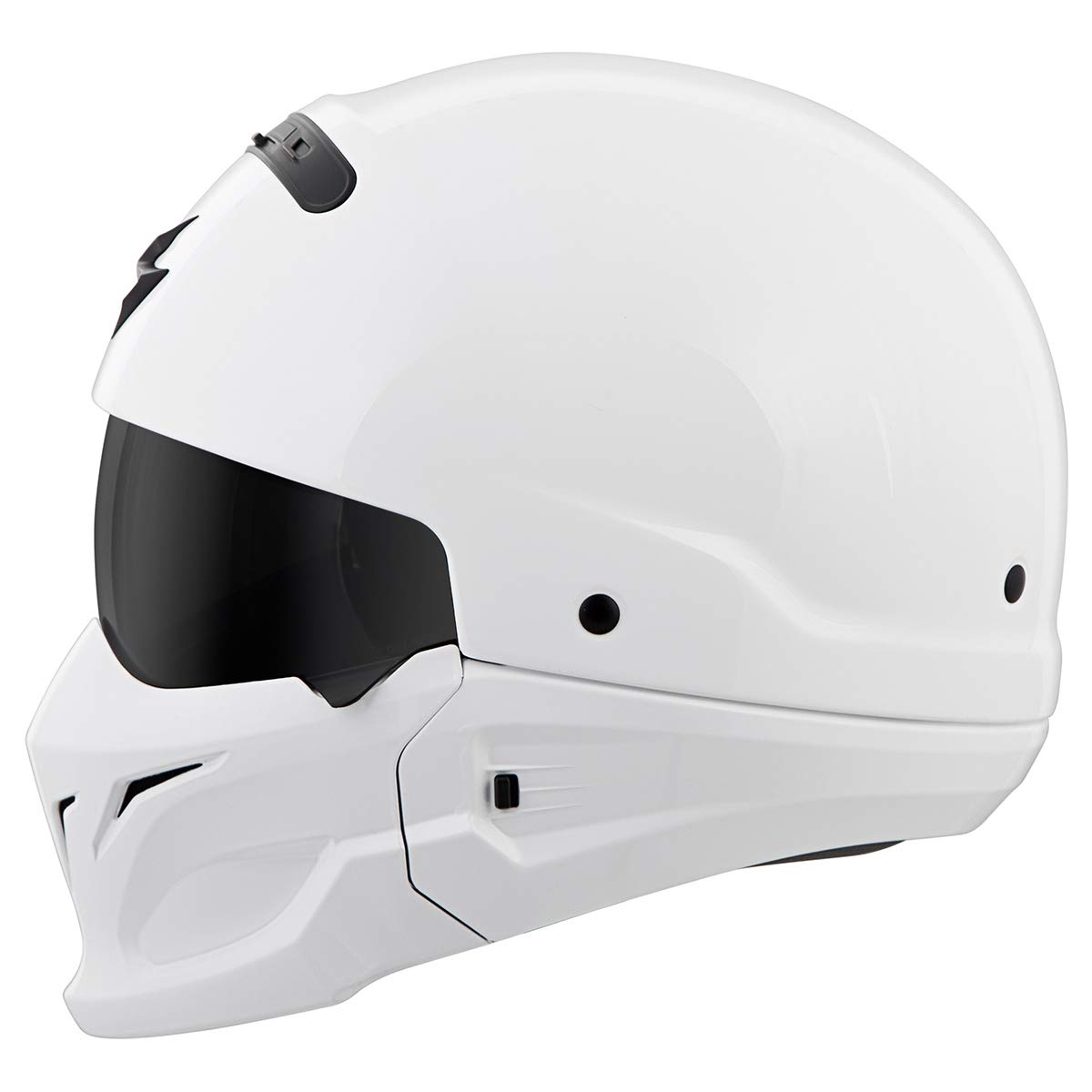 ScorpionEXO Covert Open Face 3/4 Motorcycle Helmet - DOT Approved Unisex Adult Half Shell Helmet (Gloss White, Large) | Urban Commuting & Cruising Safety Gear