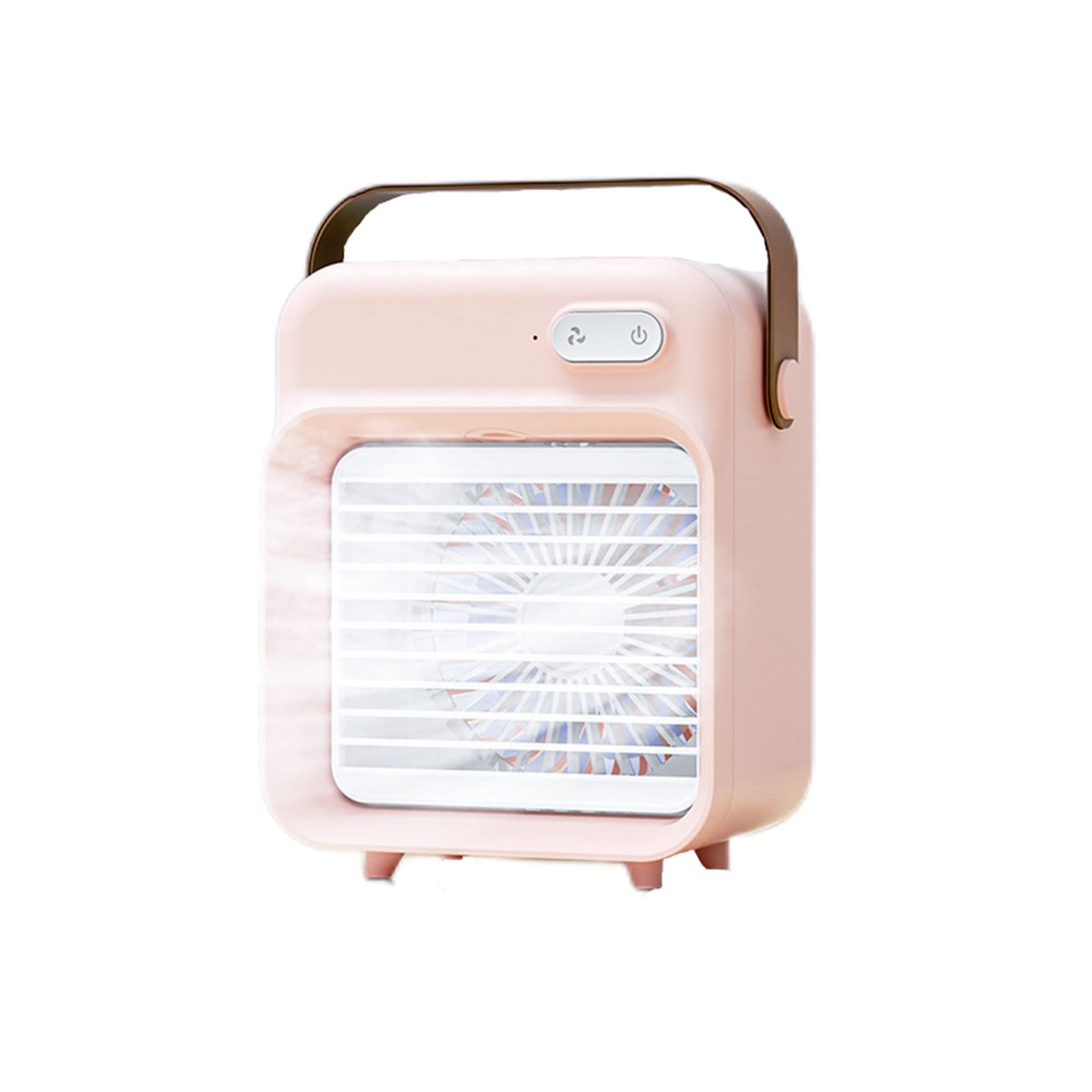 Portable Mini USB Air Cooler Fan with Humidifier - Desktop Cooling Fan for Home & Office, Pink | Personal Air Conditioner for Summer, Travel & Outdoor Use