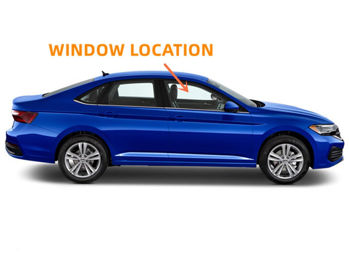 2019-2024 Volkswagen Jetta 4-Door Sedan Right Side Front Passenger Window Glass Replacement - Perfect for DIY Auto Repair & Car Maintenance