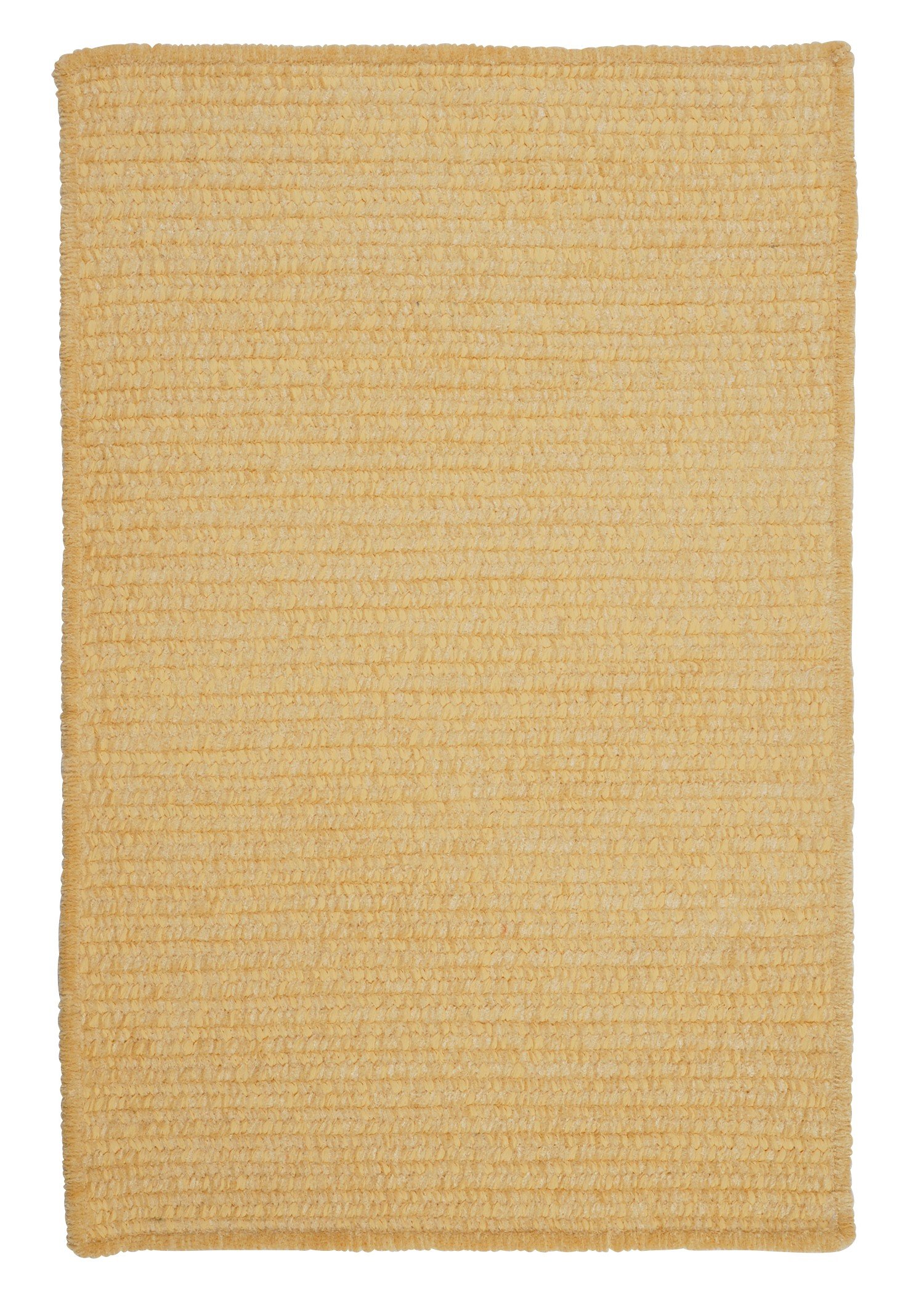 Soft Chenille Square Rug 6x6 Feet - Plush Non-Slip Living Room Carpet in Dandelion Yellow | Cozy Home Decor for Bedroom, Nursery & Dorm