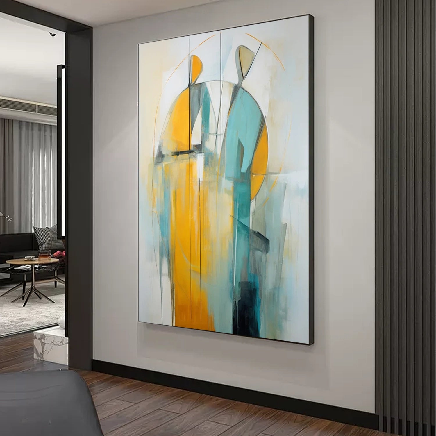 Contemporary Abstract Minimalist Wall Art Painting #CW018 - Modern Home Decor for Living Room, Bedroom & Office