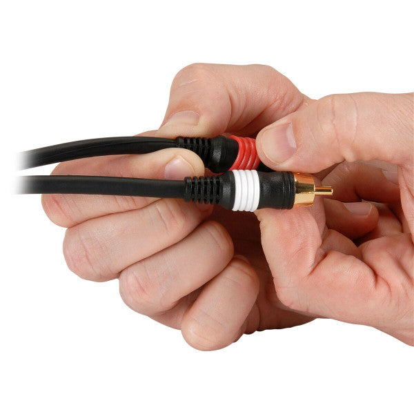 High-Quality RCA Audio Cables for Home Theater, Stereo Systems & Gaming - 6ft Shielded RCA to RCA Cable with Gold-Plated Connectors - Perfect for TV, Speakers, Subwoofers & Audio Equipment