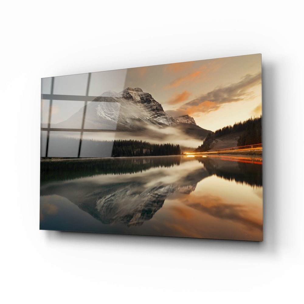 Lake and Mountain Wall Art - Stunning Nature Landscape Canvas Print for Home & Office Decor - Perfect for Living Room, Bedroom, and Workspace