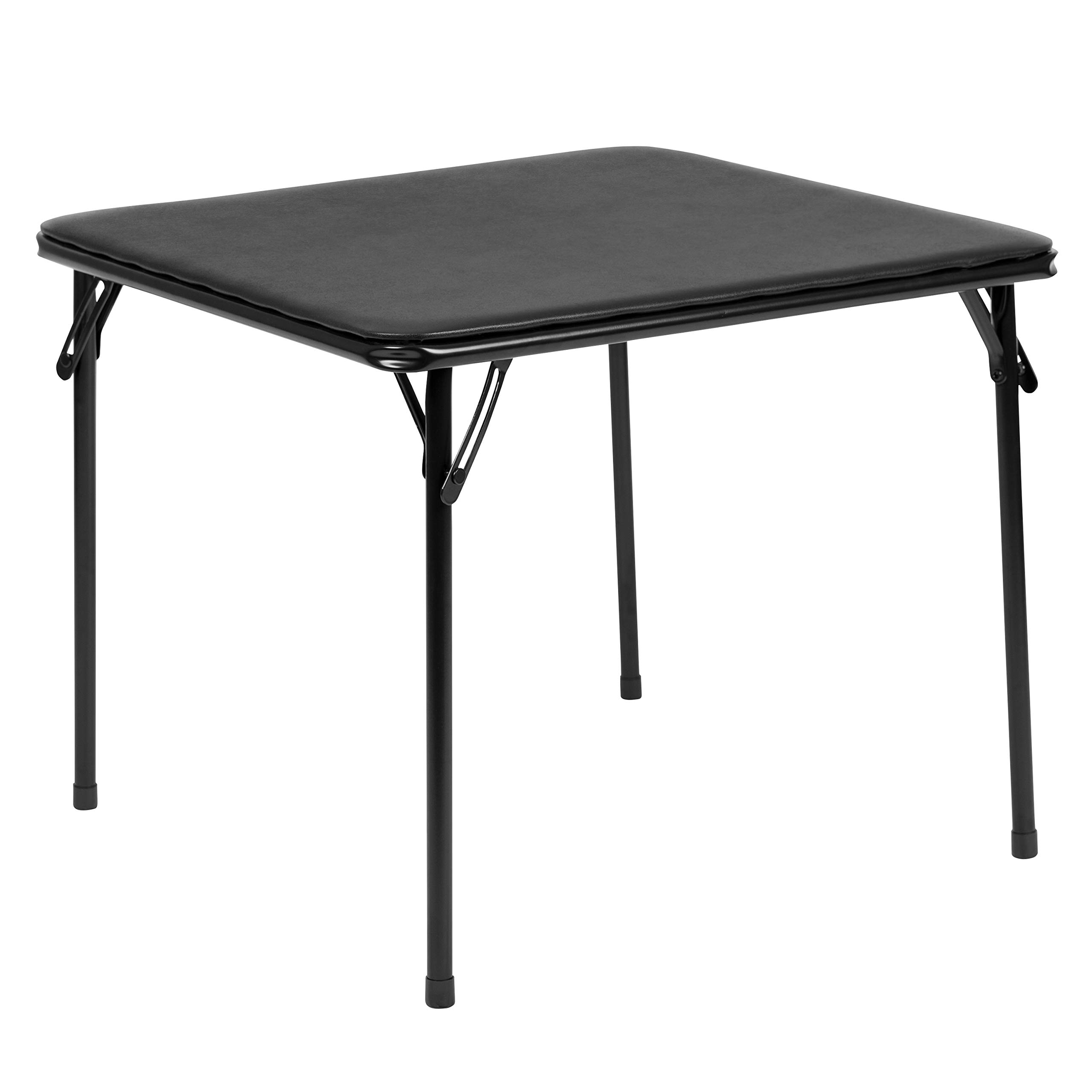EMMA + OLIVER Kids 5-Piece Folding Activity Table and Chair Set - Black, Sturdy & Space-Saving for Home, Daycare, Preschool & Playroom - Perfect for Arts & Crafts, Snack Time & Learning Activities