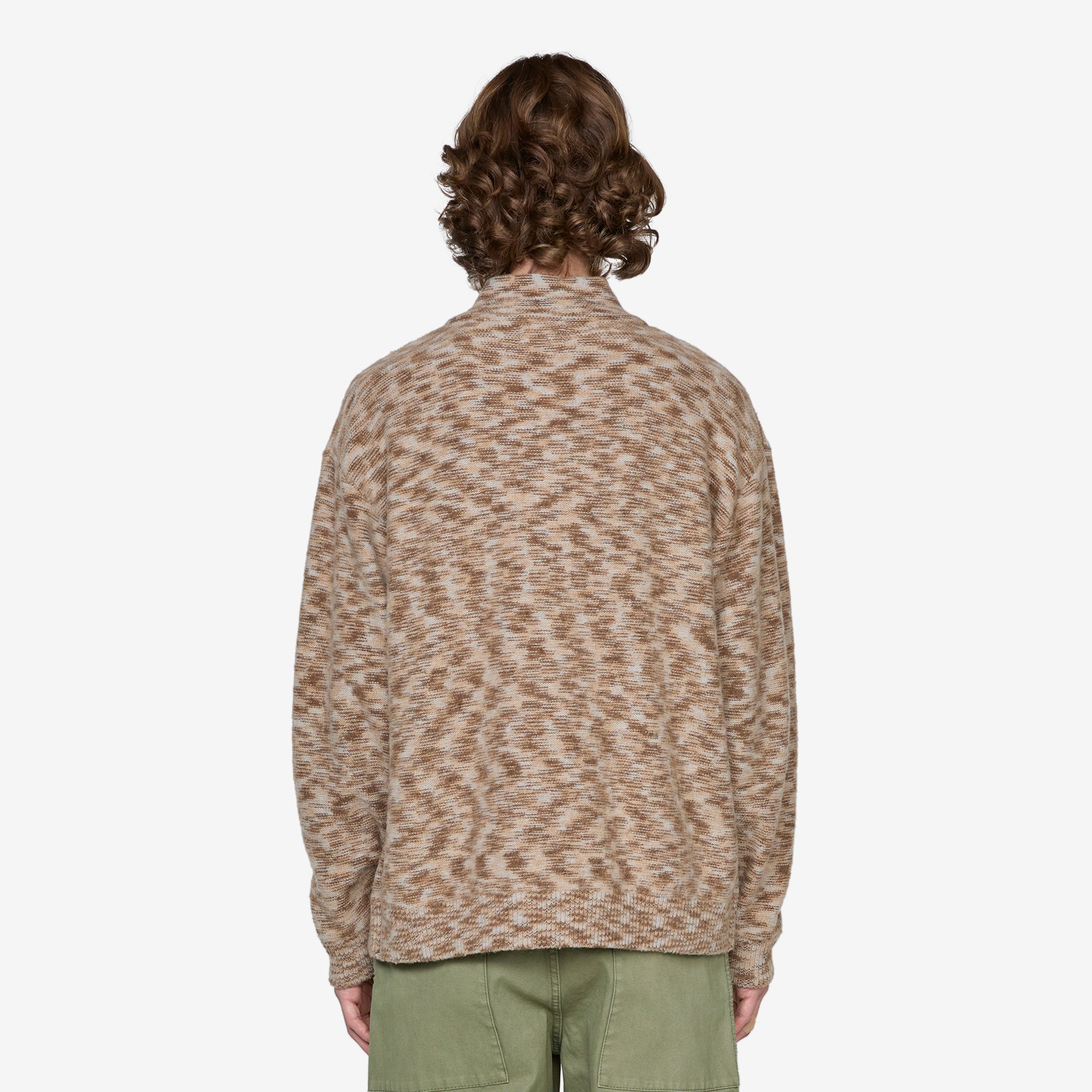 Kline Wool Half Zip Sweater for Men - Soft & Warm Khaki Pullover - Perfect for Fall & Winter Outdoor Activities