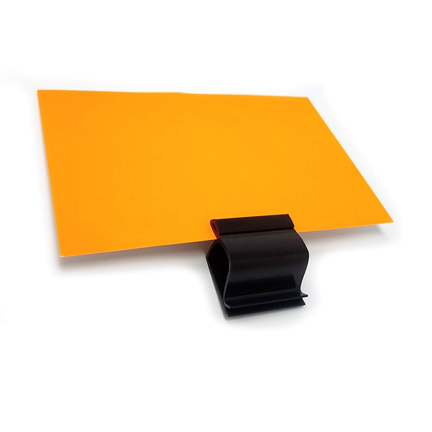50 Pack Black Food Tray Label Holders - Bowl & Cup Sign Clips for Bake Sale, Restaurant Buffet, Catering Events - Durable Plastic Signage for Clear Display