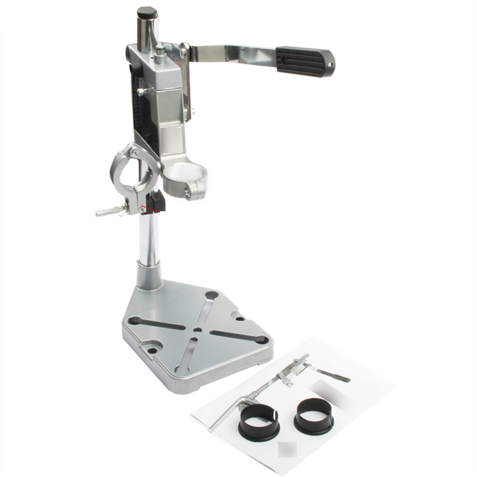 ZHYLing Aluminum Bench Drill Stand - Double-Head Electric Drill Base Frame with Power Grinder Holder | Heavy-Duty Drill Press Accessories for Woodworking, Metal & DIY Projects | Perfect for Home Workshops & Professional Use