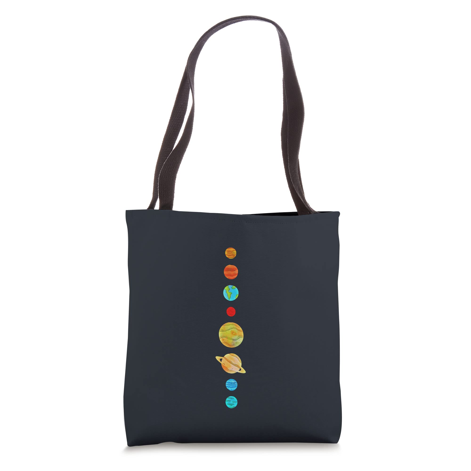Solar System Planets Stacked Tote Bag - 8 Planet Design (Excluding Pluto) - Stylish & Durable for School, Work, or Space-Themed Events