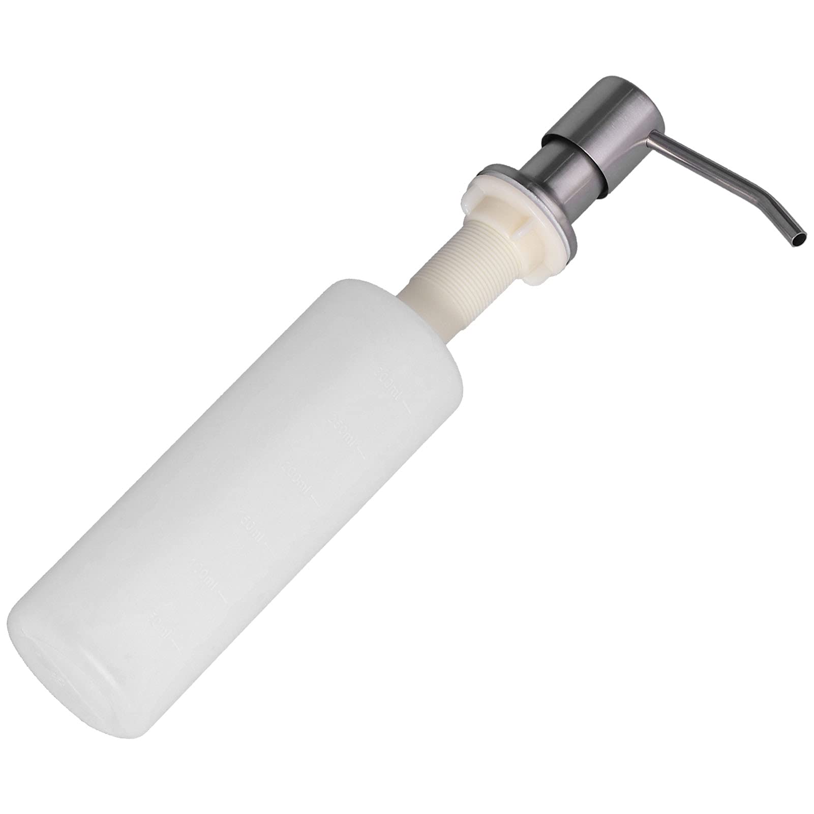 Stainless Steel Soap Dispenser 300ML - Automatic Press Head for Dish Soap & Hand Soap - Durable Kitchen & Bathroom Soap Dispenser for Home Use - Perfect for Countertop, Sink, and Vanity Organization