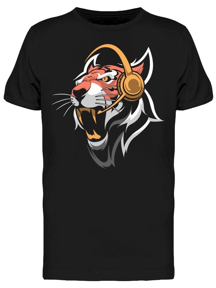 Tiger Headphones Icon Gamer T-Shirt for Men - Stylish Gaming Apparel for Esports & Casual Wear