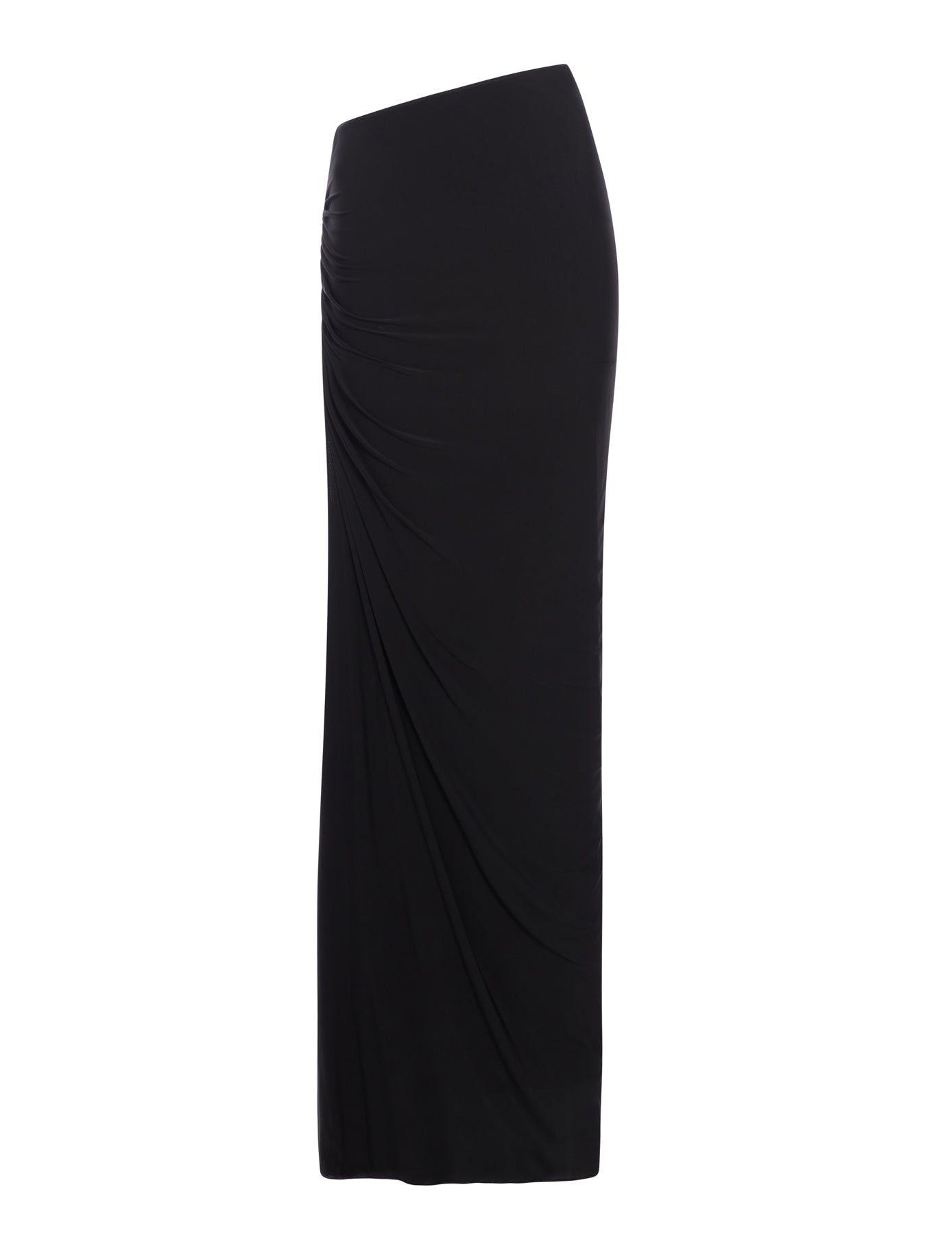 Stylish Draped Jersey Skirt for Women - Comfortable & Flowy Midi Skirt for Casual Wear, Office, and Summer Outfits