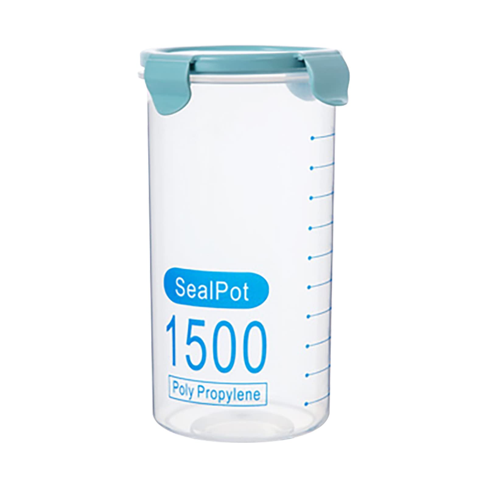 2022 Airtight Food Storage Containers 1500ml - BPA-Free Plastic Kitchen Storage Box with Locking Lid for Meal Prep, Leftovers & Dry Goods - Perfect for Home, Office & Picnics (Light Blue, 1-Pack)