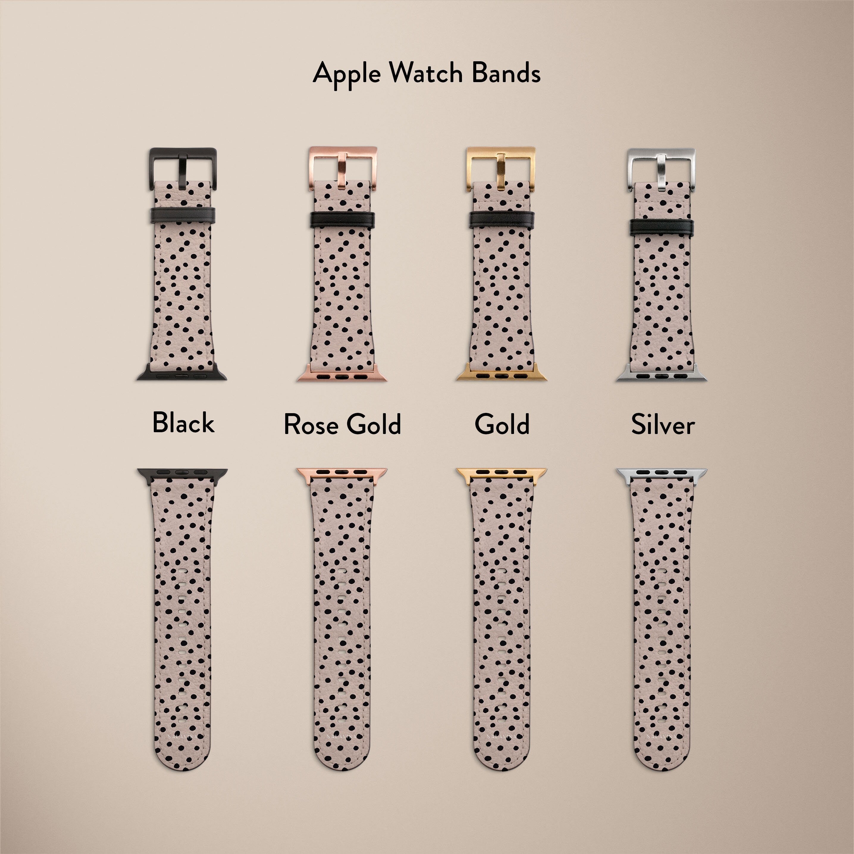 Rose Polka Dots Watch Band - Adjustable Replacement Strap for Apple Watch, Fitbit & Samsung Galaxy - Stylish Floral Design for Women & Girls - Perfect for Work, Gym & Everyday Wear