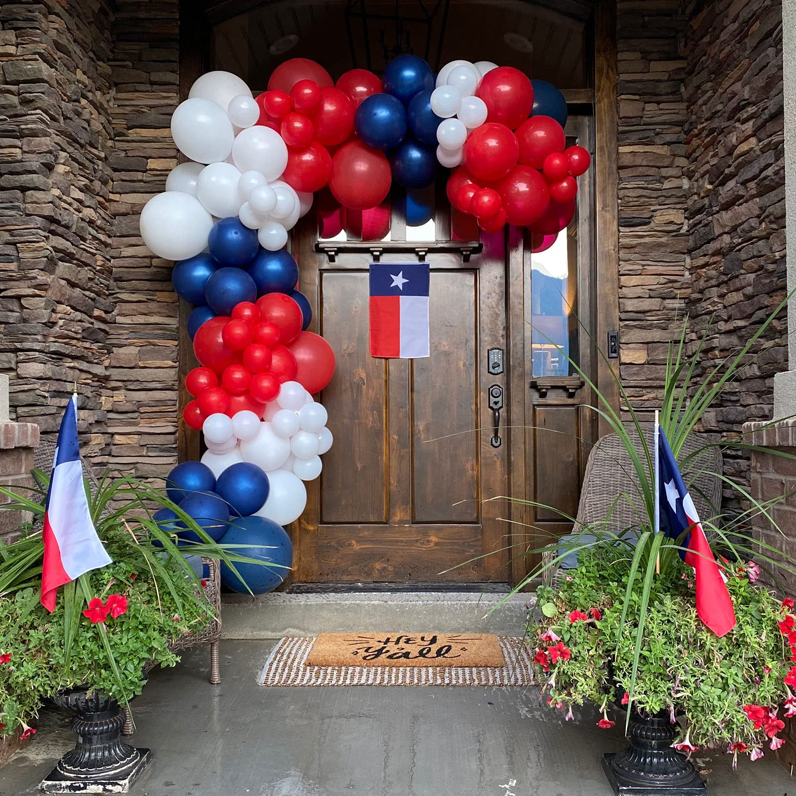 103 PCS Red White and Blue Balloons Kit - Latex Helium Balloons Garland Arch Set with Ribbons for Birthday, Baby Shower, 4th of July, Memorial Day, Patriotic Party Decorations | Indoor & Outdoor Celebration Decor