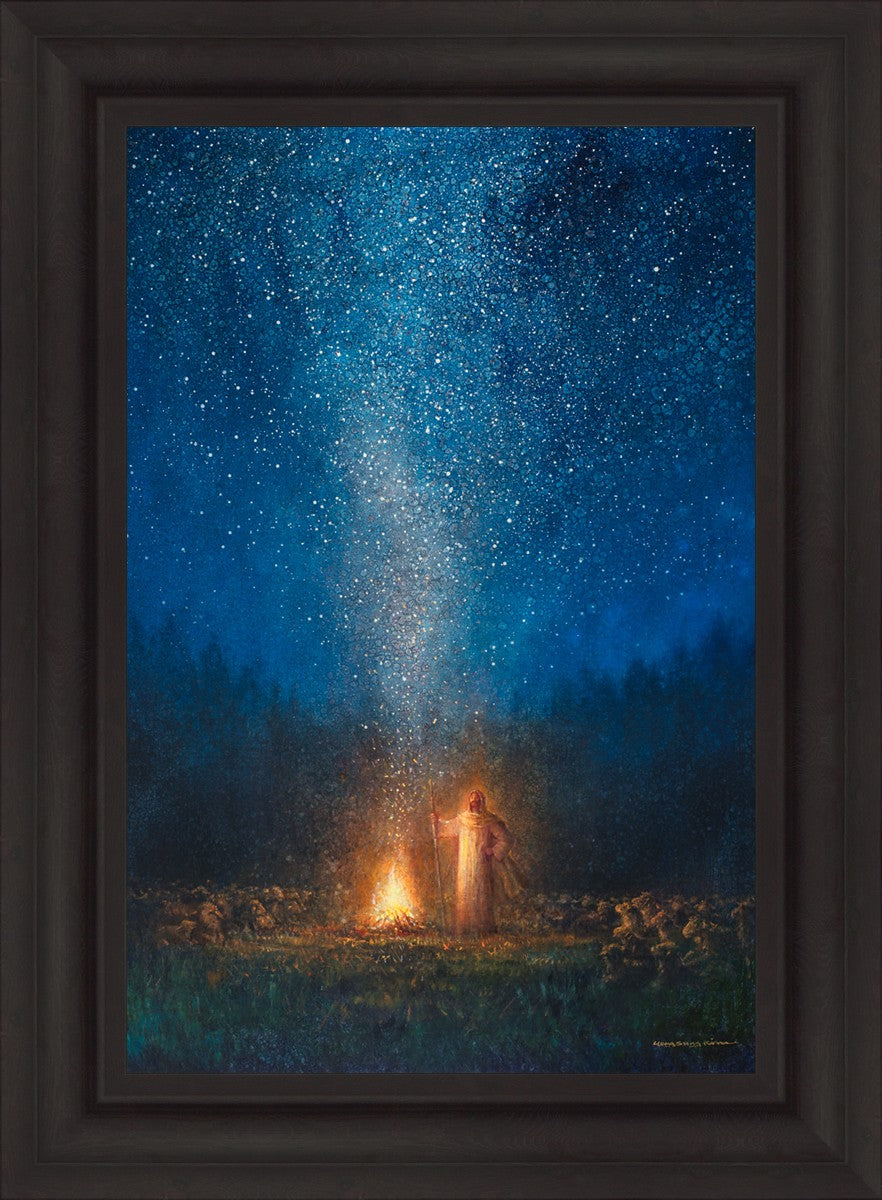 Jesus He Will Protect Us - Religious Christian Wall Art for Home & Church Decor - Perfect for Bedroom, Living Room & Prayer Spaces