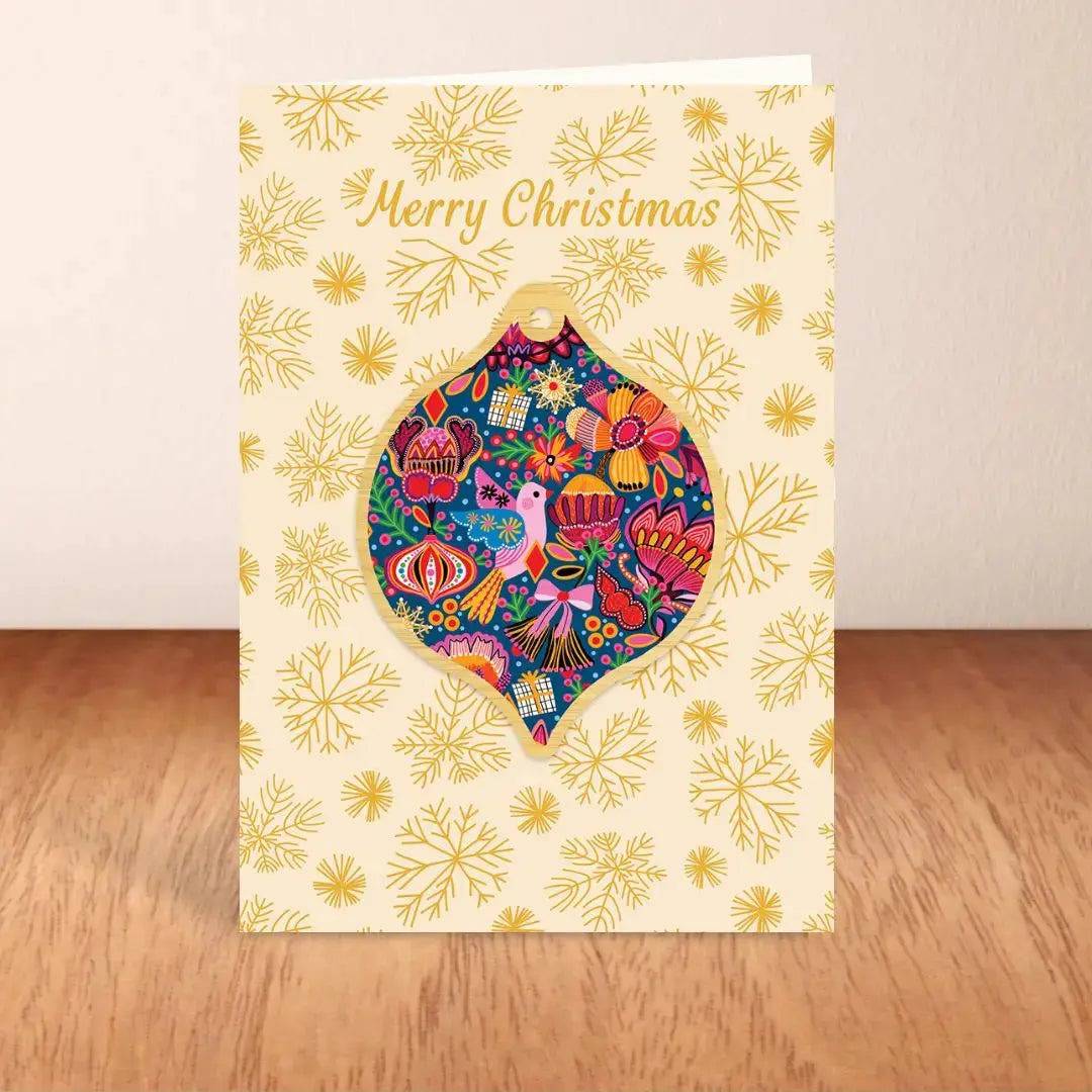 Christmas Ornaments & Holiday Cards Set - Australian-Themed Xmas Decor for Tree & Festive Greetings | Perfect for Home, Office & Gift Giving