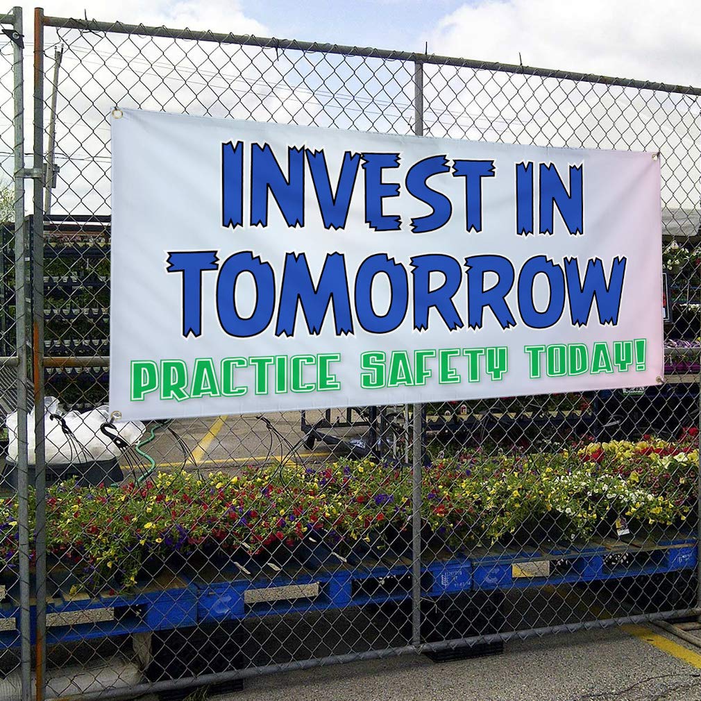 Vinyl Banner Multiple Sizes - Weatherproof Outdoor Business Sign with 10 Grommets (60x144 Inches) - Durable Industrial Yard Signs for Safety, Advertising & Events - Perfect for Construction Sites, Retail Stores & Outdoor Promotions