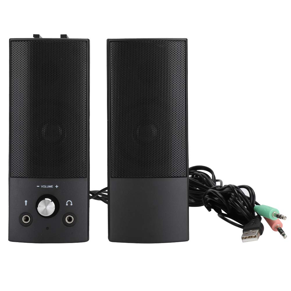 Hakeeta Wired Computer Audio Speaker V-117, Stereo Bass Surround Sound for Home, Desktop, Laptop, Gaming & Music