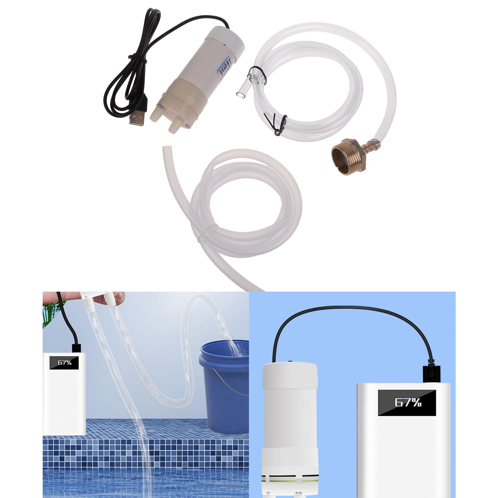 Azxcvbnm Small USB Water Pump for Balcony & Floor - 6mm Tubing (1/3/5/10m) | Perfect for Indoor Plants, Aquariums & Hydroponics