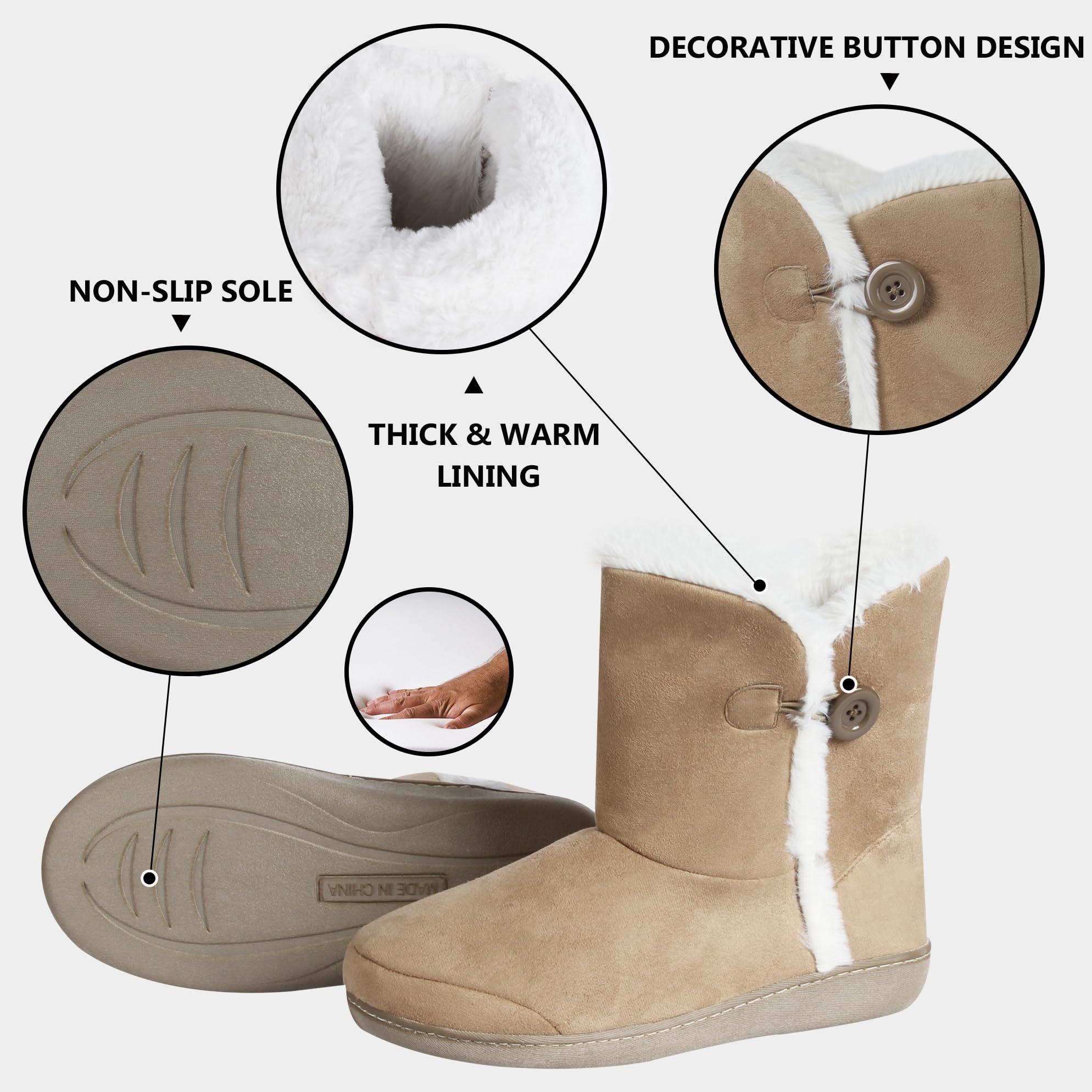 **Men's Memory Foam Winter Slippers - Soft & Warm Indoor House Boots for Home Comfort - Perfect for Lounging, Relaxing & Cold Weather**