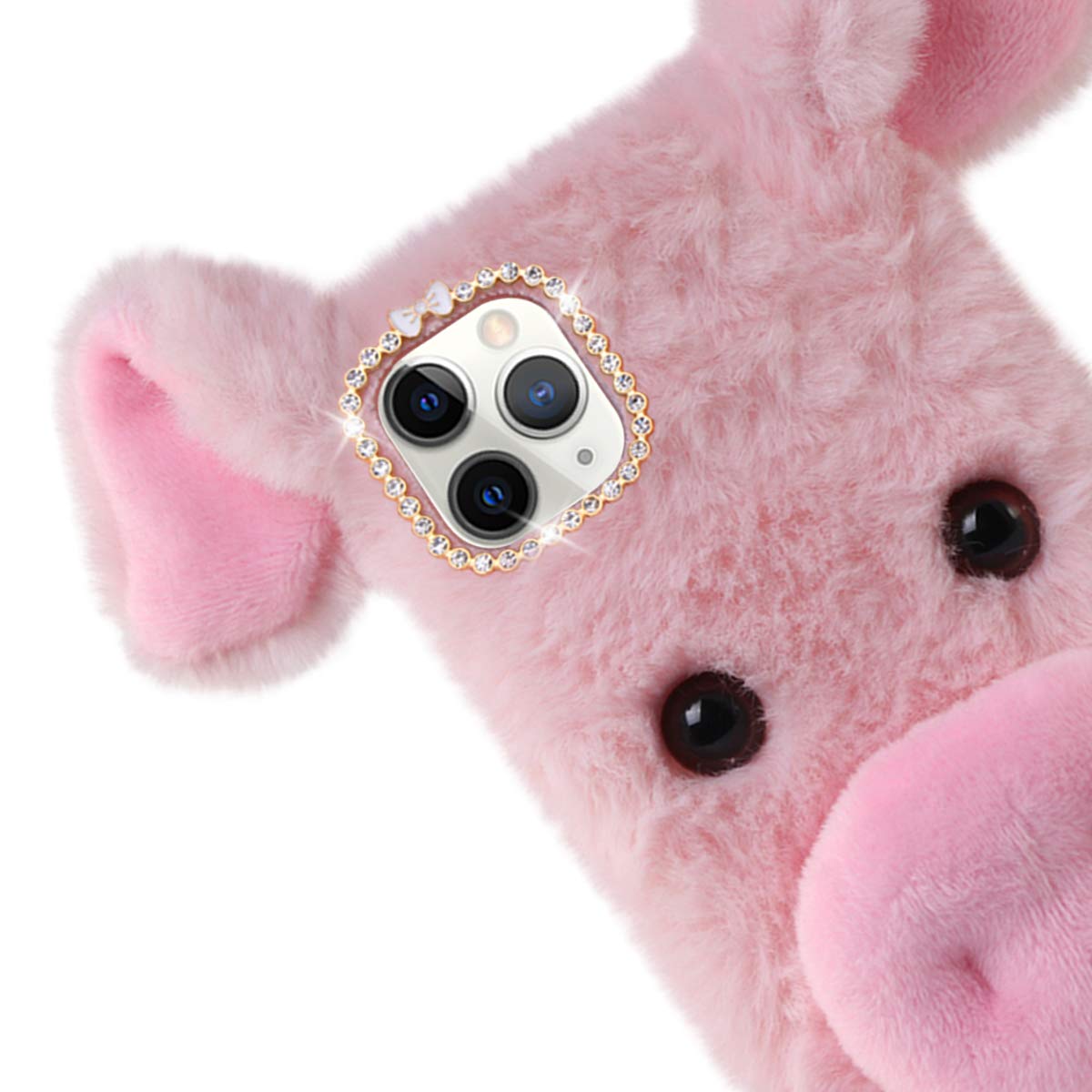 Plush Pig Phone Case for iPhone 12 - Anti-Fall Protective Cover with Soft Shell, Perfect for Kids, Gifts, and Everyday Use