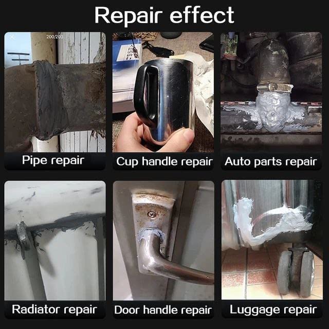 FIGMENT Magic Metal Mending - Cold Weld Metal Repair Paste Adhesive Gel | High Strength Glue for Metal & Plastic | Aluminum Welding Glue | Gap Filler & Waterproof Sealant | Perfect for Automotive, Plumbing & DIY Home Repairs