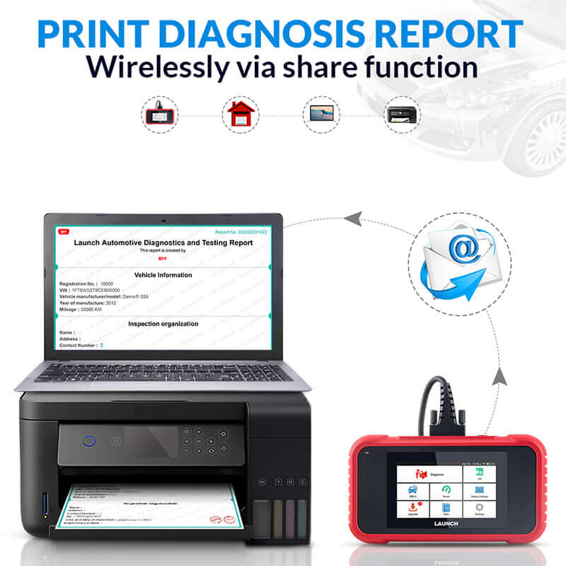 LAUNCH CRP129E OBD2 Scanner - Full System Diagnostic Tool for Engine, ABS, SRS & Transmission with 8 Reset Functions | Car Code Reader for Mechanics & DIY Auto Repair | Compatible with Most US Vehicles 1996 & Newer