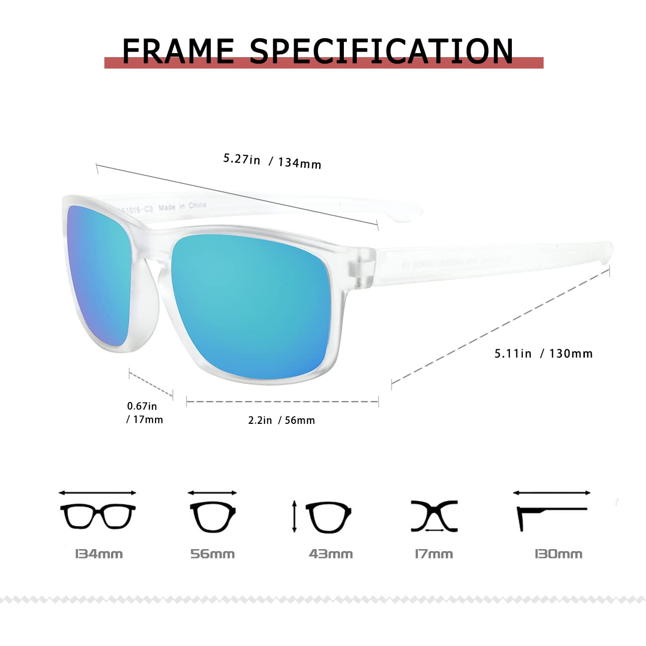 Floating UV400 Sports Sunglasses for Men & Women - Polarized Swim Sunglasses for Surfing, Fishing, Beach & Outdoor Activities | Waterproof Sunglasses for Swimming, Boating & Summer Sports
