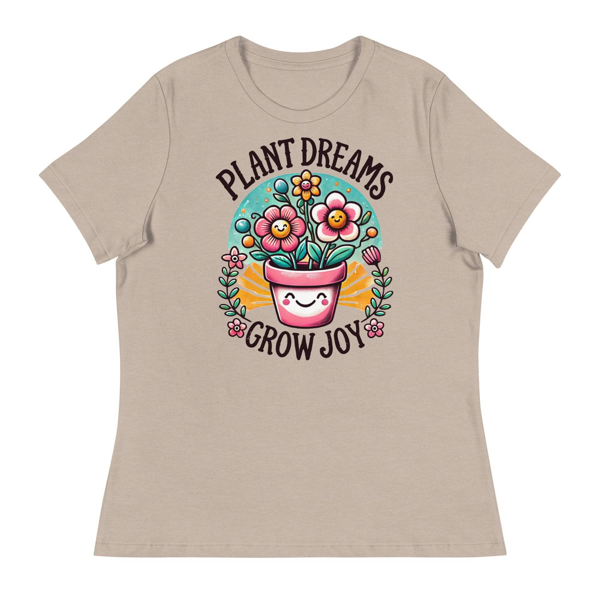 Plant Dreams Grow Joy T-Shirt - Inspirational Gardening Tee for Plant Lovers, Comfortable Cotton Shirt for Women & Men - Perfect for Gardening, Outdoor Activities & Casual Wear