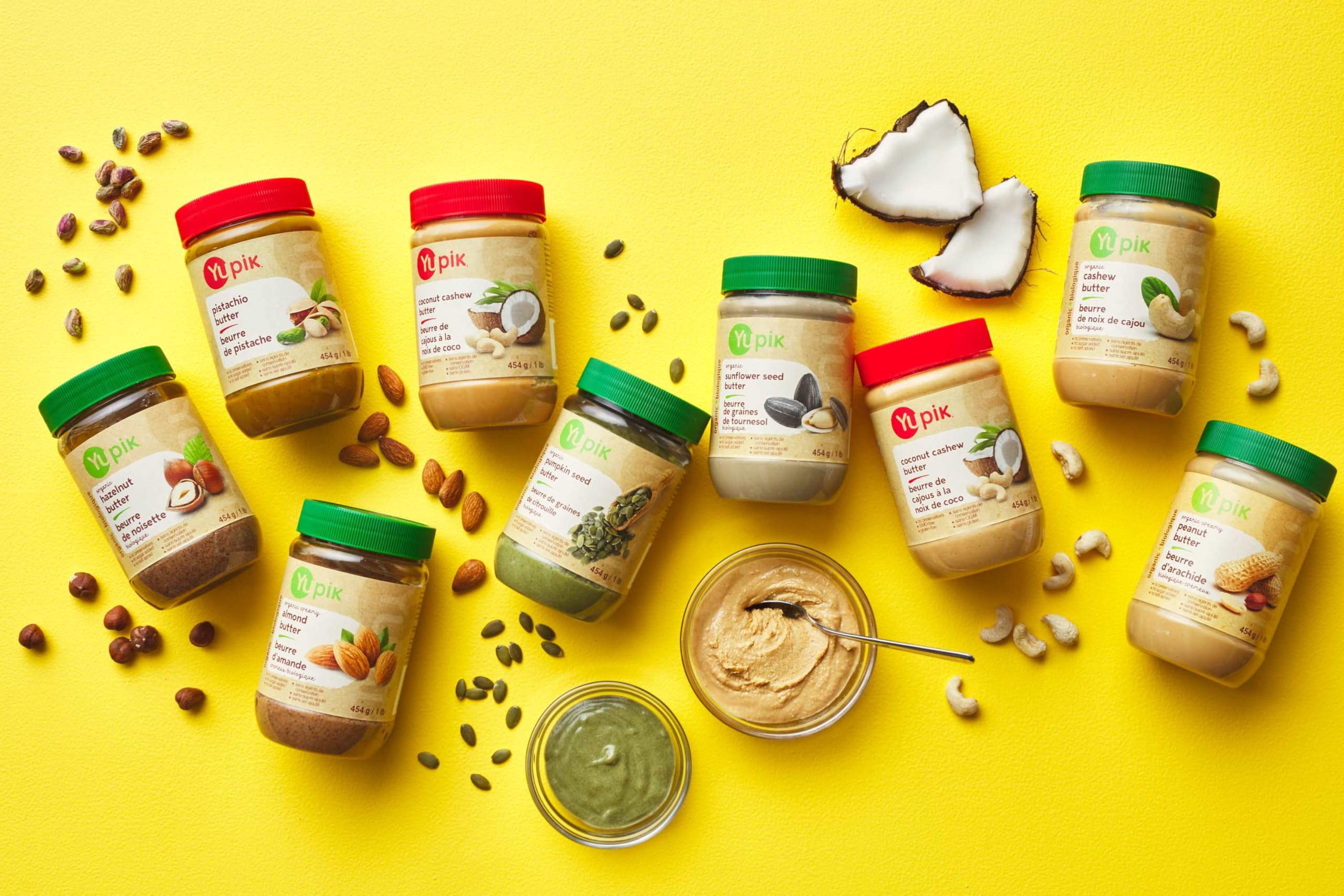 Yupik Natural Pistachio Butter - 16oz (454g) | Kosher, Gluten-Free, Non-GMO, Unsweetened Nut Spread | Pure Pistachios, No Sugar or Additives | High Fiber, Smooth Texture | Perfect for Toast, Smoothies, Baking & Healthy Snacks