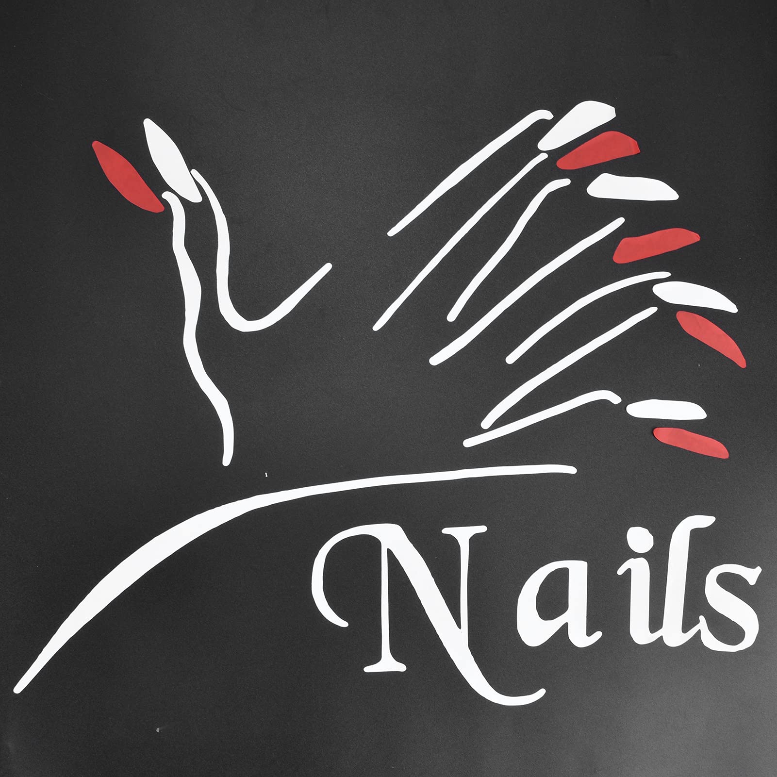 EXCLUZO Waterproof PVC Vinyl Wall Stickers - Durable Salon Wall Decals for Nail Salons, Windows & Home Decor | Stylish & Long-Lasting Peel & Stick Wall Art for Bedroom, Living Room & Office Spaces