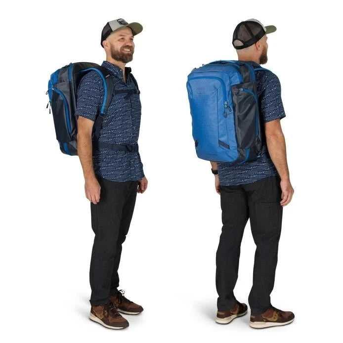 Osprey Transporter Travel Pack 44 - Lightweight Carry-On Backpack for Air Travel, Hiking & Outdoor Adventures | Water-Resistant Durable 44L Luggage with Laptop Compartment