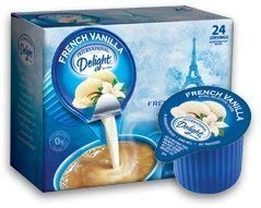 International Delight French Vanilla Coffee Creamer - 24 Individual Cups (Pack of 2) | Perfect for Office, Home & Travel Use