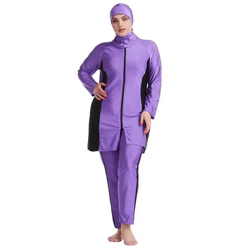 **Plus Size Halal Burqini Swimwear for Muslim Women - Modest Islamic Full-Coverage Swimsuits for Beach & Pool**