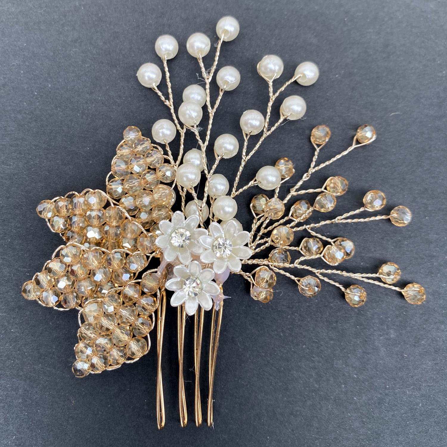 VinsBond Yellow Hair Pins for Bun & Hairstyles - 2 Pack for Women & Girls - Perfect for Weddings & Parties