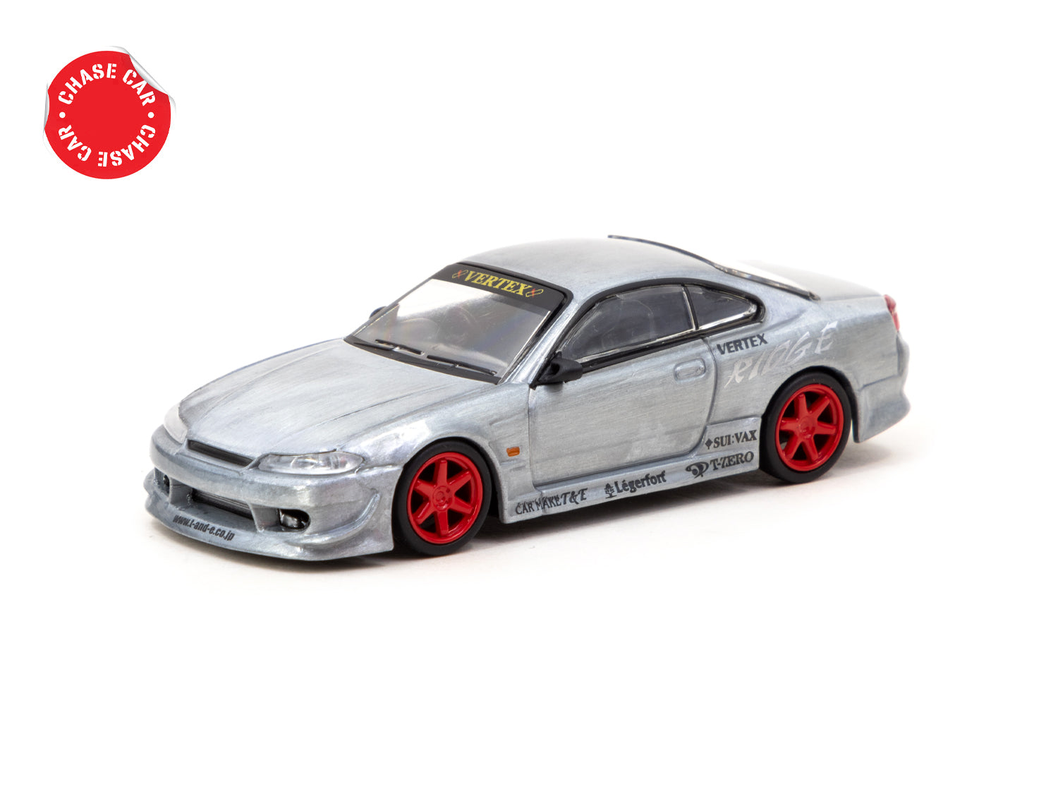 Tarmac Works 1/64 Scale VERTEX Nissan Silvia S15 Red Diecast Model Car - Indonesia Special Edition Collectible for Car Enthusiasts | Perfect for Display, Gifts, and Diecast Collections
