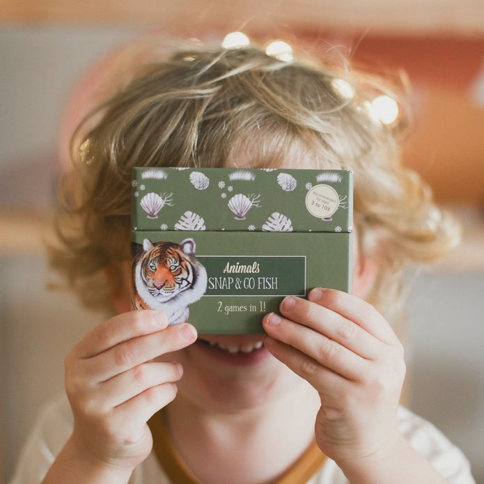 Animals Snap & Go Fish - 2-in-1 Fun Card Games for Kids | Family Game Night & Travel Entertainment
