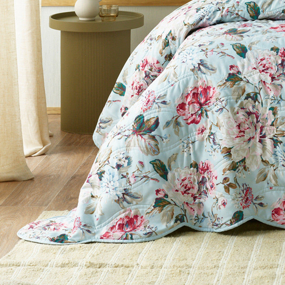 Charlene Blue Bedspread Set - Queen Size Bedding for Cozy Bedroom Decor | Perfect for Master Bedroom, Guest Room & Dorm