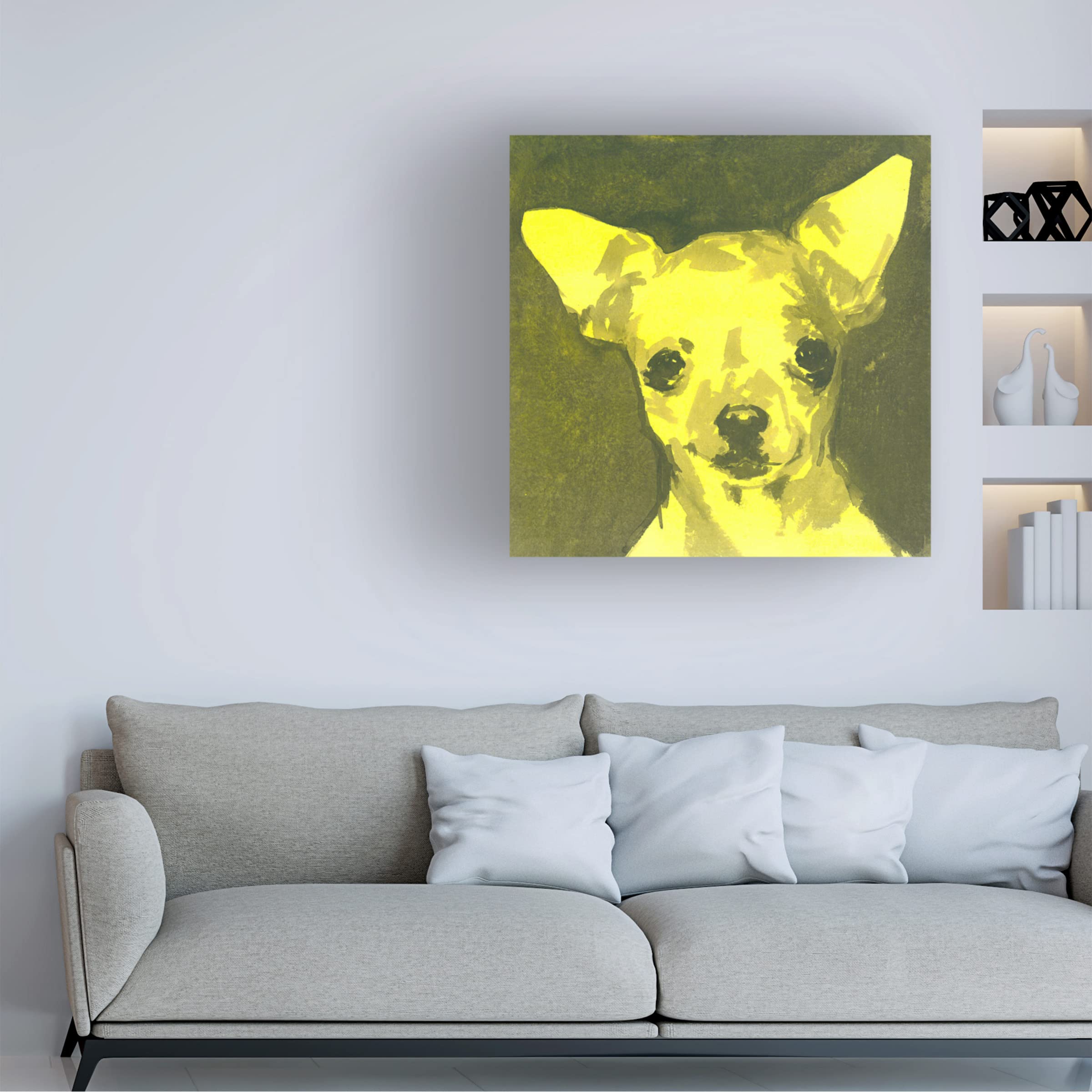 Pop Modern Dog VII Canvas Art Print by A Very Modern Dog - Vibrant Contemporary Wall Decor for Living Room, Bedroom & Office