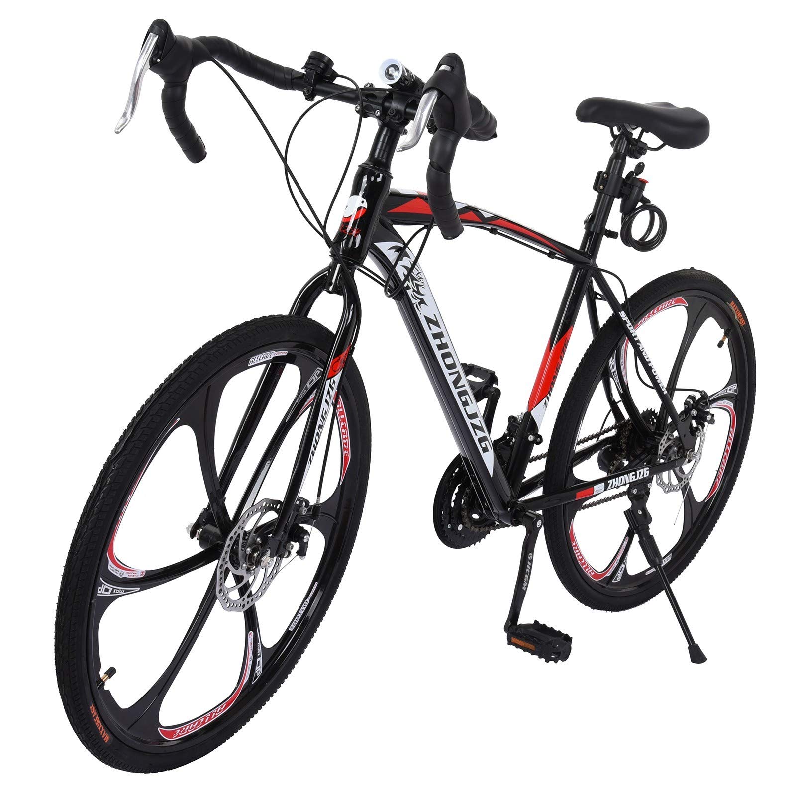 26 Inch Mountain Bike with 21 Speed Shimano Gears & Double Suspension - Durable Road & Trail Bicycle for Adults - Perfect for Commuting, Off-Road Adventures & Fitness Riding