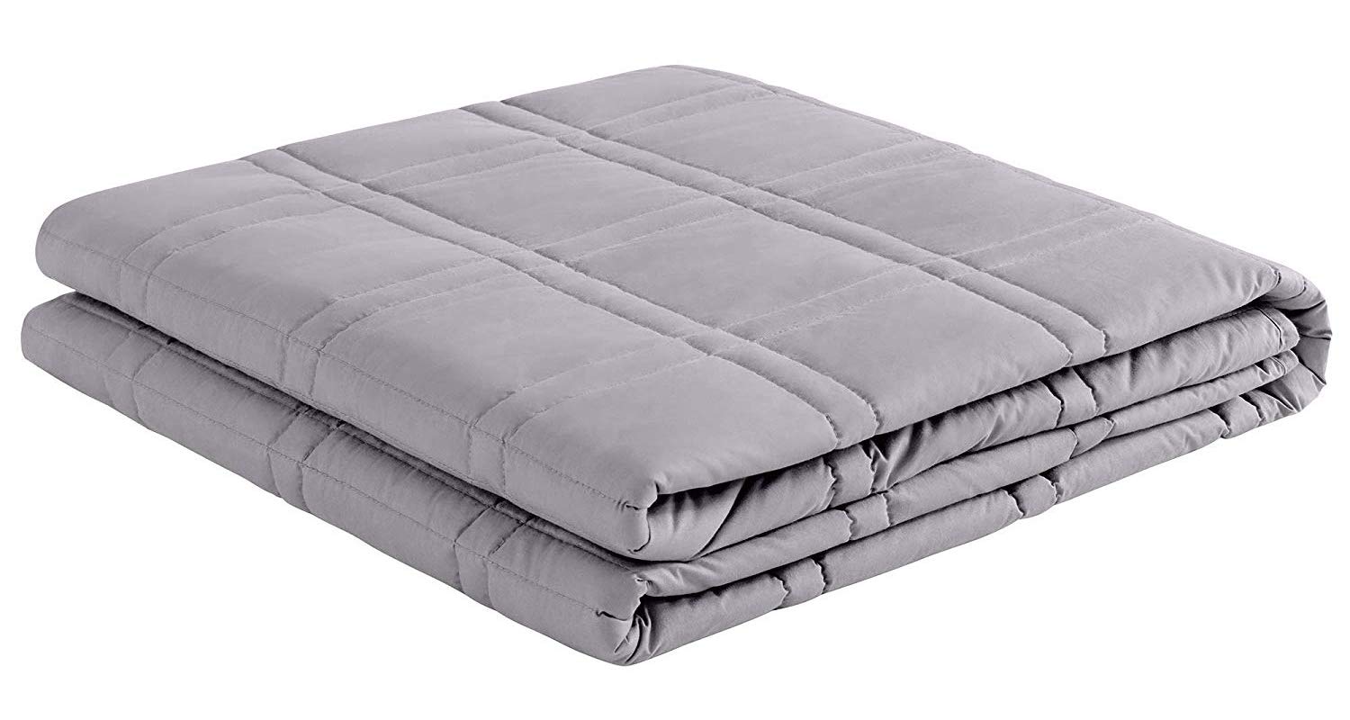 Puredown Premium 20 lbs Weighted Blanket for Adults - 100% Cotton Heavy Blanket with Glass Beads (60
