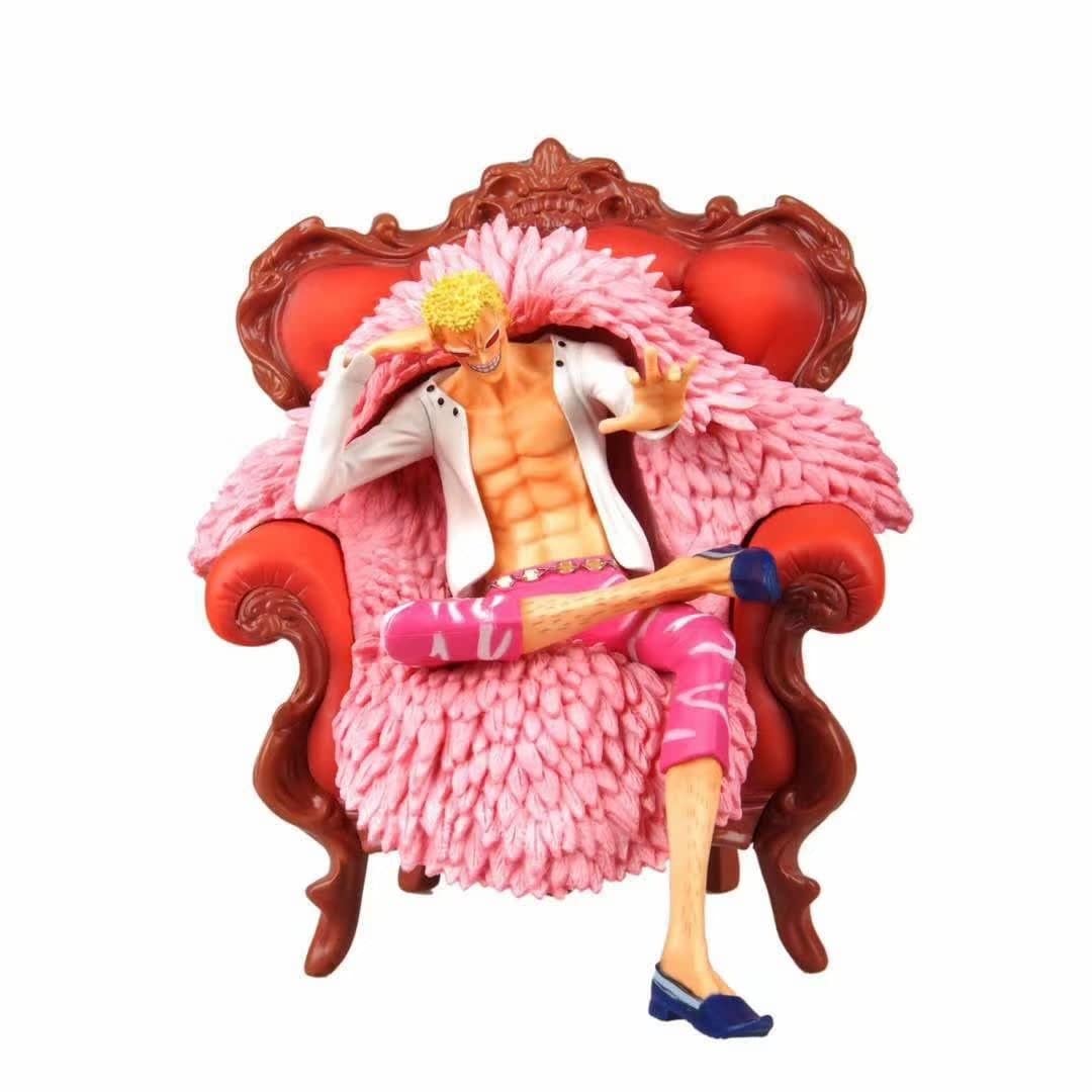 One Piece Donquixote Doflamingo PVC Action Figure - Anime Character Collectible Toy, Handmade 3D Model for Anime Fans, Perfect Desktop Decoration & Gift for Anime Lovers | Great for Cosplay, Themed Parties & Anime Collections