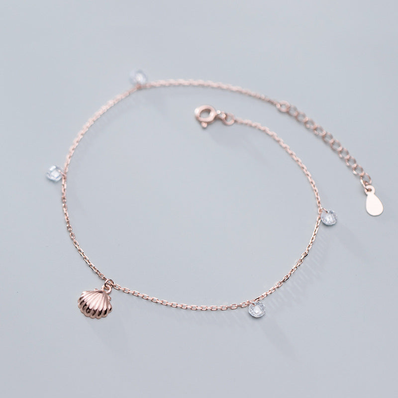 Diamond Shell Jewelry - Elegant Pendant Necklace for Women - Perfect for Beach Weddings & Summer Fashion