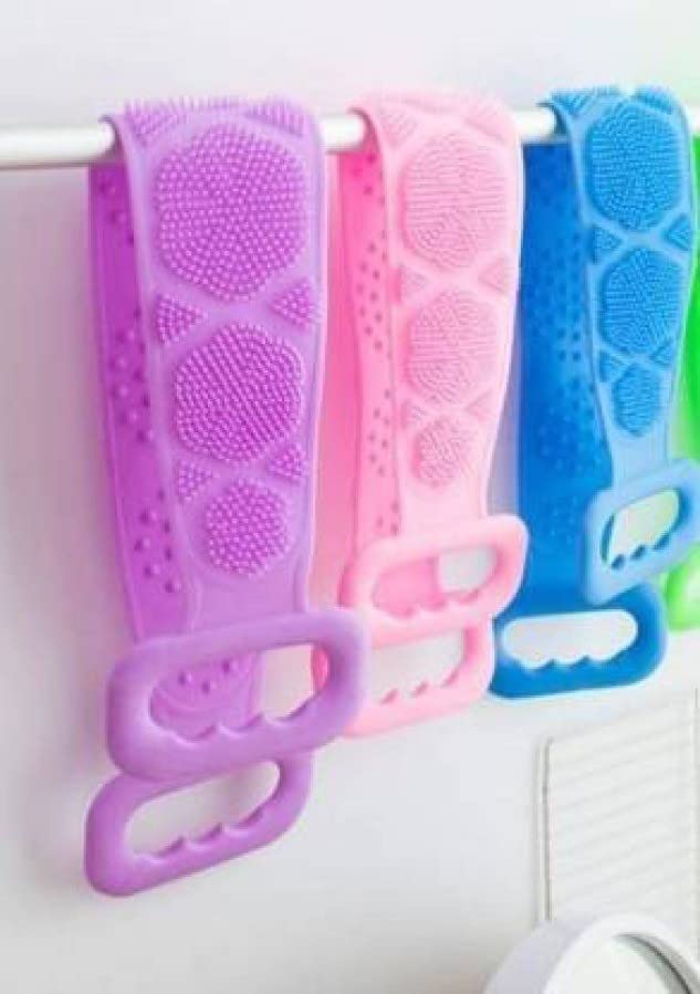 Premium Silicone Body Scrubber - Double-Sided Exfoliating Brush for Deep Skin Cleansing & Dead Skin Removal - Perfect for Shower, Bath & Spa Relaxation