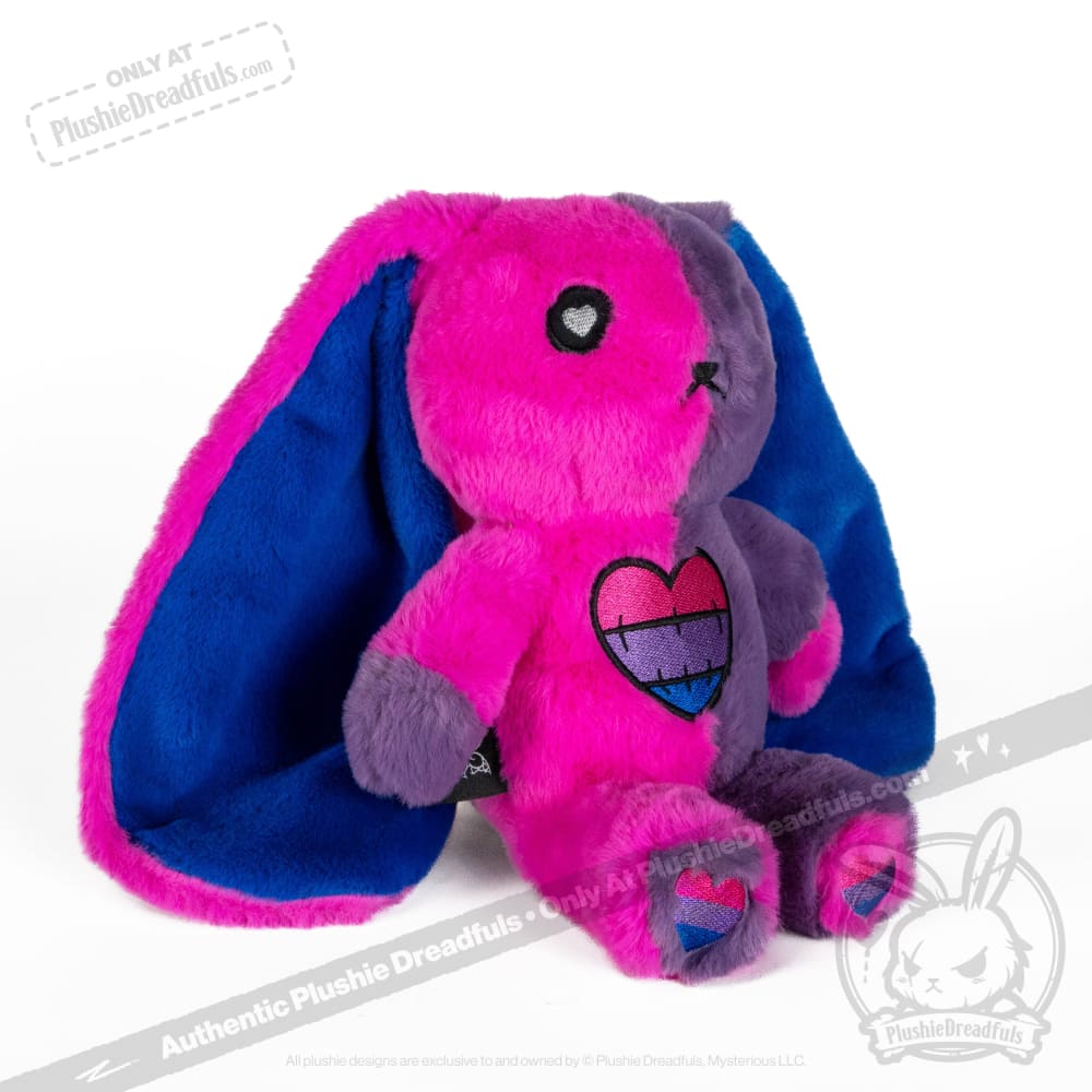 Plushie Dreadfuls Bi Bunny - Soft Stuffed Animal Toy for Kids, Cute Bunny Plushie for Gifts, Bedroom Decor & Anxiety Relief