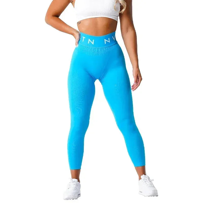 NVGTN High Waist Seamless Leggings for Women - Tummy Control Yoga Pants with Squat Proof & Breathable Fabric - Workout Running Gym Fitness Compression Tights (Great for Yoga, Running & Everyday Wear)